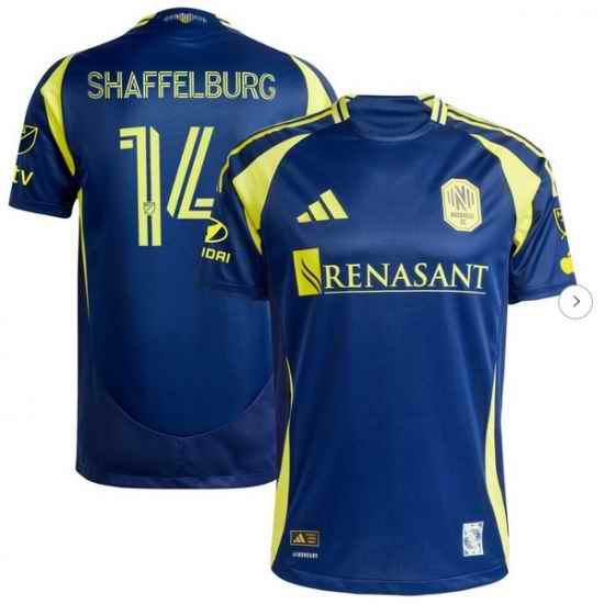 Mens Nashville SC Jacob Shaffelburg adidas Navy 2025 The Heart Of Nashville Kit Authentic Player Jersey